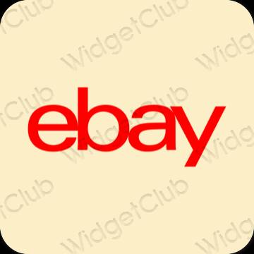 Aesthetic yellow eBay app icons