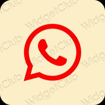 Aesthetic yellow WhatsApp app icons