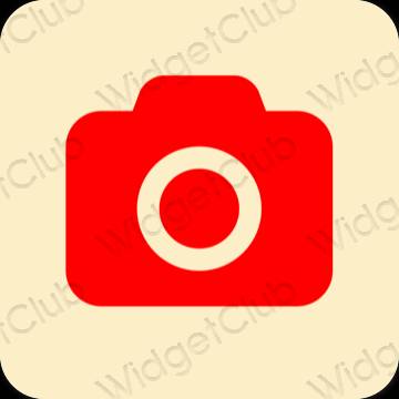 Æstetisk gul Camera app ikoner