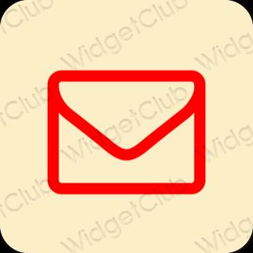 Естетски жута Mail иконе апликација