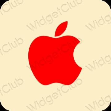 Estetico giallo Apple Store icone dell'app