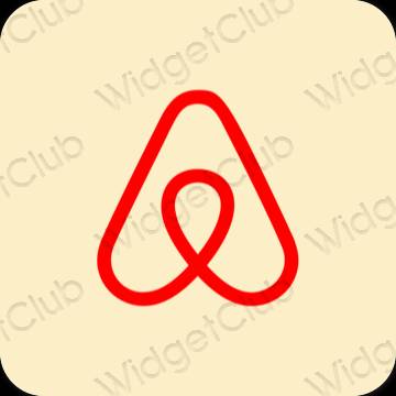 미적인 노란색 Airbnb 앱 아이콘