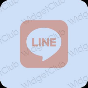 Estetický nachový LINE ikony aplikací