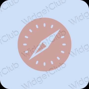 Estetico porpora Safari icone dell'app
