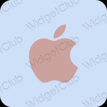 Stijlvol pastelblauw Apple Store app-pictogrammen