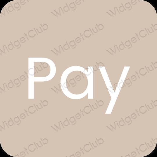 審美的 淺褐色的 PayPay 應用程序圖標