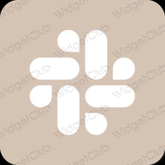 Estetisk beige Slack app ikoner