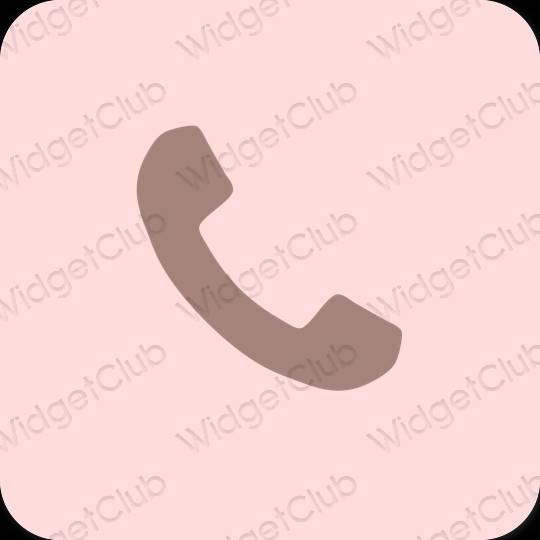 សោភ័ណ ពណ៌ផ្កាឈូក pastel Phone រូបតំណាងកម្មវិធី