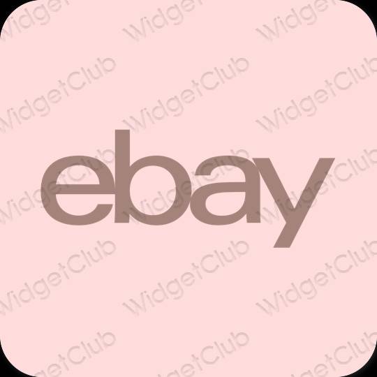 Estetisk pastell rosa eBay app ikoner