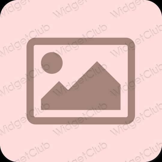 Estetski pastelno ružičasta Photos ikone aplikacija
