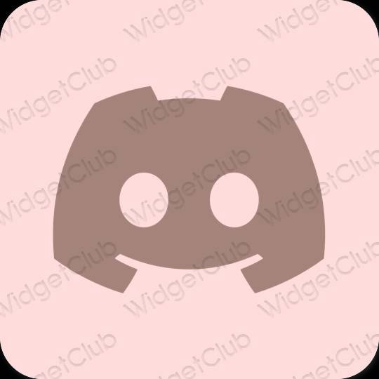 Estetski pastelno ružičasta discord ikone aplikacija