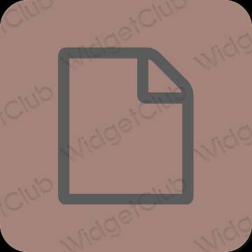 Estetisk brun Files app ikoner