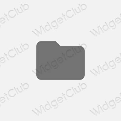 Estetis Abu-abu Files ikon aplikasi