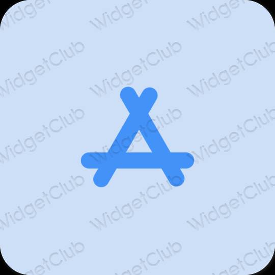 אֶסתֵטִי כחול פסטל AppStore סמלי אפליקציה
