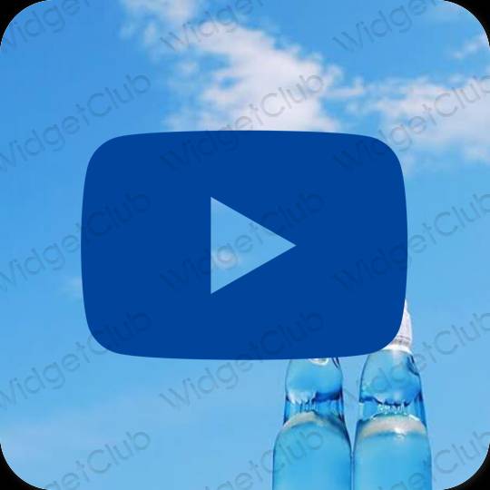جمالي أزرق Youtube أيقونات التطبيق
