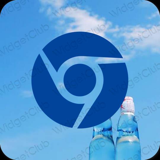 Estetico blu Chrome icone dell'app