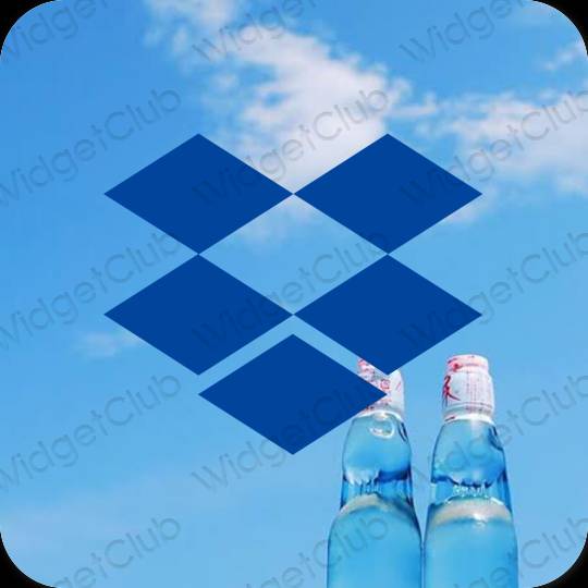 Estetski plava Dropbox ikone aplikacija