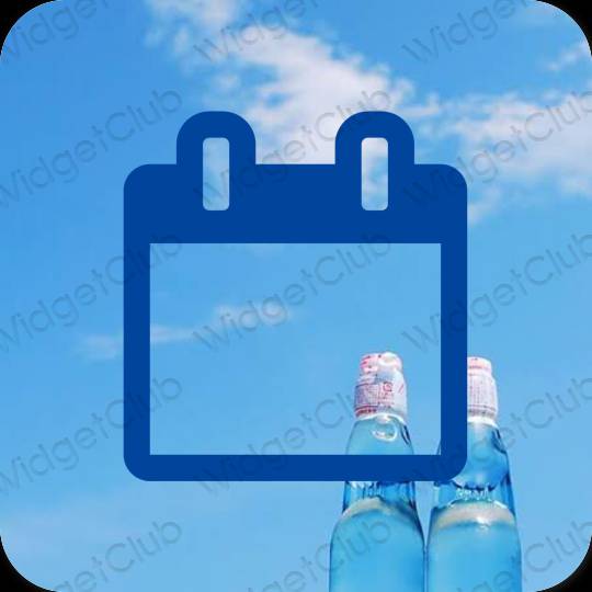 Estetik biru Calendar ikon aplikasi