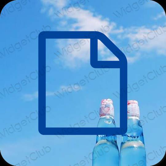 Estetski plava Files ikone aplikacija