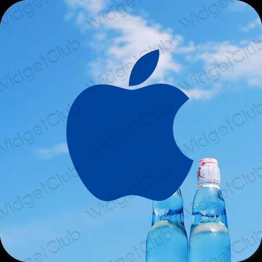 Estetické Modrá Apple Store ikony aplikácií