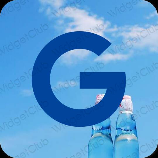 Estético azul Google iconos de aplicaciones