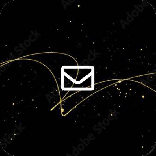 Stijlvol zwart Mail app-pictogrammen
