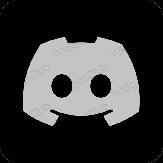 Aesthetic gray discord app icons