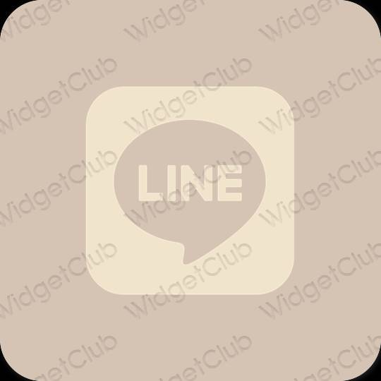 Ästhetisch Beige LINE App-Symbole