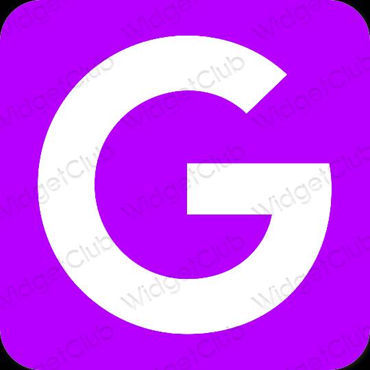 эстетический неоновый розовый Google значки приложений