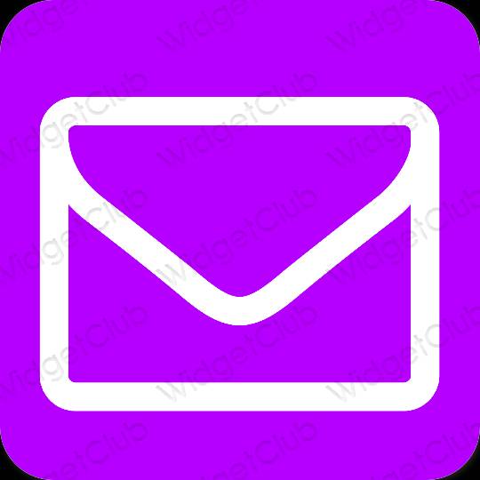Естетичний неоново-рожевий Mail значки програм