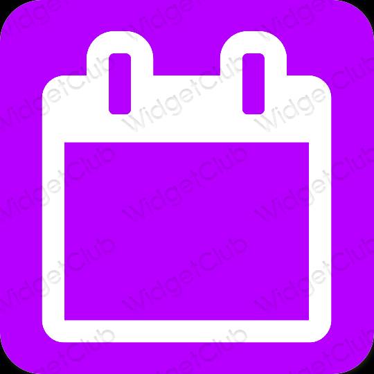 Естетски неон пинк Calendar иконе апликација