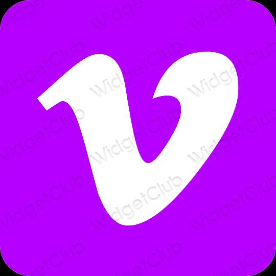 Estetsko vijolična Vimeo ikone aplikacij