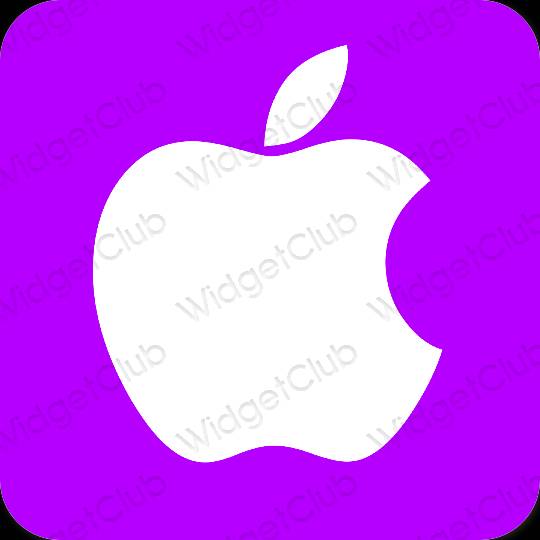 เกี่ยวกับความงาม สีชมพูนีออน Apple Store ไอคอนแอพ
