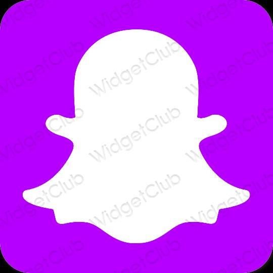 Estético roxo snapchat ícones de aplicativos