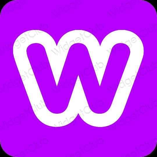 审美的 紫色的 Weebly 应用程序图标