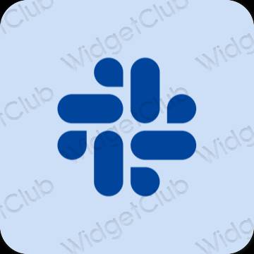 Естетичен лилаво Slack икони на приложения