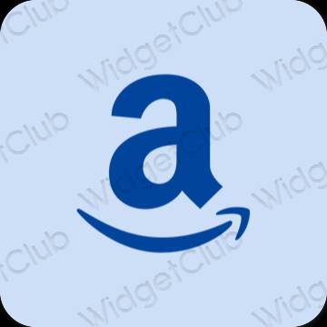 Estetyka pastelowy niebieski Amazon ikony aplikacji