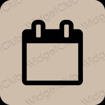 Ästhetisch Beige Calendar App-Symbole