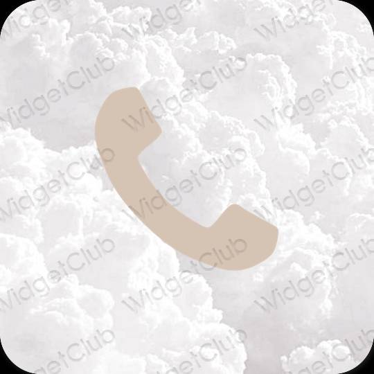 Estético beige Phone iconos de aplicaciones