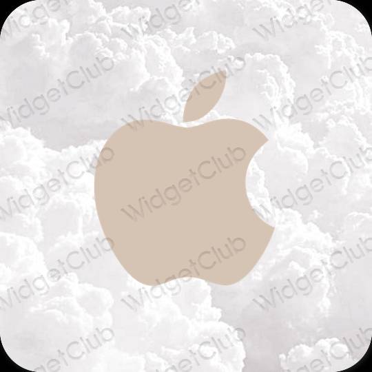 Estetický béžový Apple Store ikony aplikací