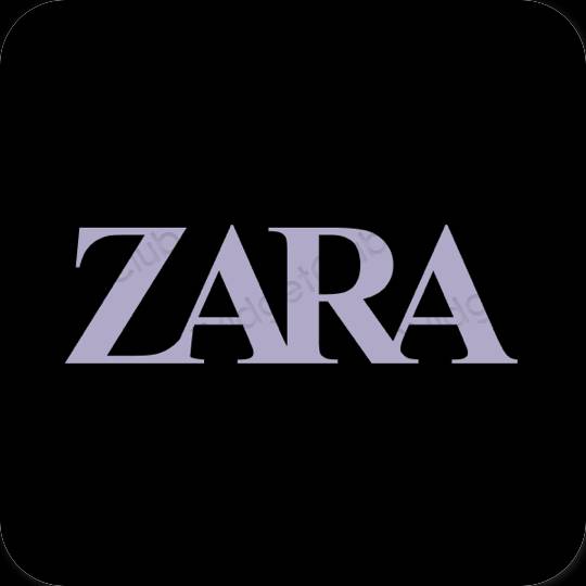 Естетичний чорний ZARA значки програм