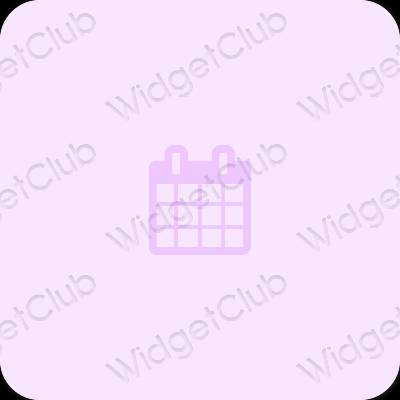 Æstetisk lilla Calendar app ikoner