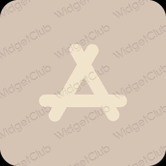 Esthétique beige AppStore icônes d'application