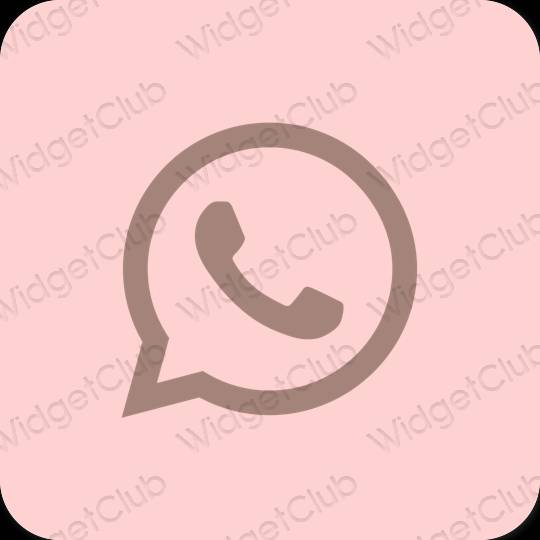 Естетски розе WhatsApp иконе апликација