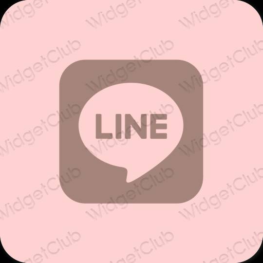 សោភ័ណ ពណ៌ផ្កាឈូក LINE រូបតំណាងកម្មវិធី