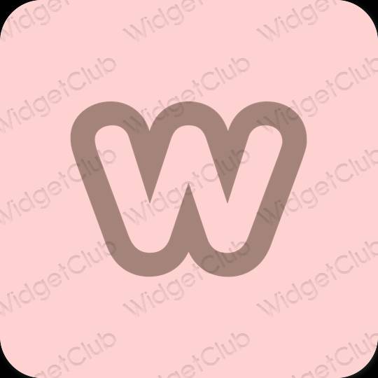 Aesthetic pink Weebly app icons