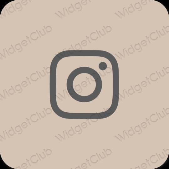 Αισθητικός μπεζ Instagram εικονίδια εφαρμογών