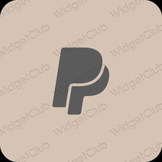Естетски беж Paypal иконе апликација