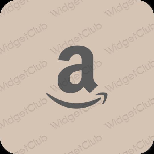 Esztétika bézs Amazon alkalmazás ikonok