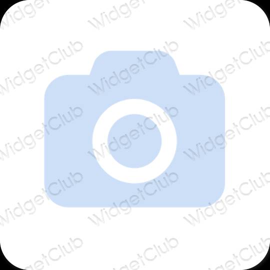 Ästhetisch pastellblau Camera App-Symbole